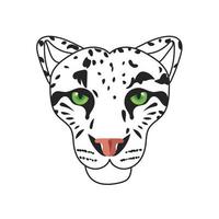 gatto selvatico, irbis, leopardo, barre di neve vettore