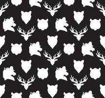 seamless pattern di fauna selvatica vettore