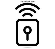 inteligente serratura icona, vettore illustrazione
