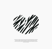 amore zebra logo design modello vettore