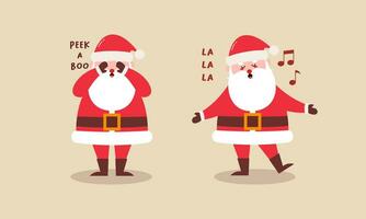 mano disegnato collezione di Santa Claus per Natale vacanza personaggio illustrazione vettore