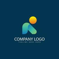 K logo design semplice pendenza vettore