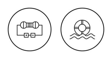 resistore e galleggiante icona vettore