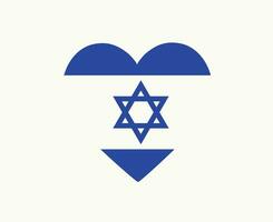 Israele bandiera emblema cuore mezzo est nazione icona vettore illustrazione astratto design elemento