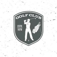 golf club concetto con giocatore e Borsa. vettore