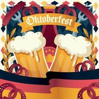 sfondo della festa dell'oktoberfest vettore