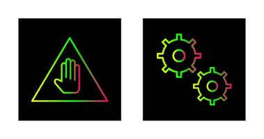 configurazioni e avvertimento icona vettore