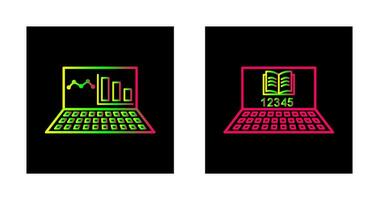 in linea statistiche e in linea studia icona vettore