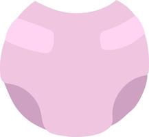 illustrazione vettoriale isolata biancheria intima rosa del pannolino del bambino