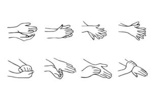 regole per il lavaggio delle mani.trattamento dell'infezione. vettore