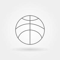 basket singola icona isolata con linea moderna o contorno vettore