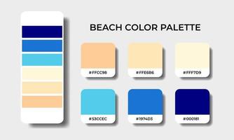 set di campioni di tavolozze di colori da spiaggia vettore
