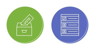 getto votazione e scrutinio carta icona vettore
