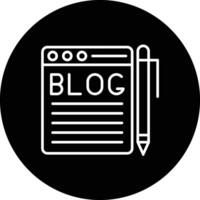 icona del vettore di blogging