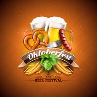 Illustrazione banner Oktoberfest vettore