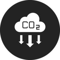 ridurre co2 emissioni vettore icona