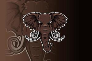 logo elefante per club sportivo o squadra. vettore