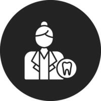 femmina dentista vettore icona