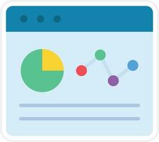 pagina web statistica vettore icona