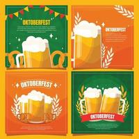 post sui social media a tema oktoberfest vettore