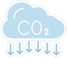 co2 inquinamento vettore icona