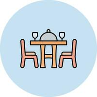 cenare tavolo vettore icona