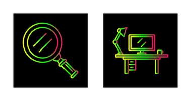 ricerca e spazio di lavoro icona vettore