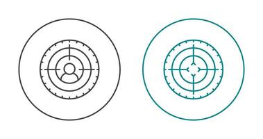 obbiettivo e bersaglio icona vettore