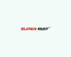 super veloce freccia lettera logo design vettore