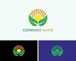 foglia natura logo design vettore