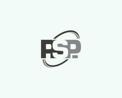 rsp creativo cerchio logo design vettore