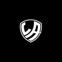 la iniziale lettera nel moderno concetto monogramma scudo logo vettore