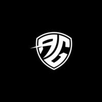 ag iniziale lettera nel moderno concetto monogramma scudo logo vettore