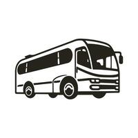 logo di autobus icona scuola autobus vettore isolato trasporto autobus silhouette design nero autobus