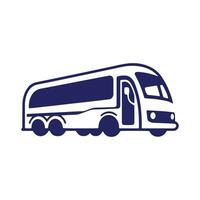 logo di autobus icona scuola autobus vettore isolato trasporto autobus silhouette design blu autobus
