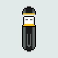 un' pixel stile USB guidare con un' giallo e nero banda vettore