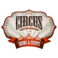 Banner di Carnevale Circus con Big Top vettore