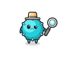 la mascotte del simpatico virus come detective vettore