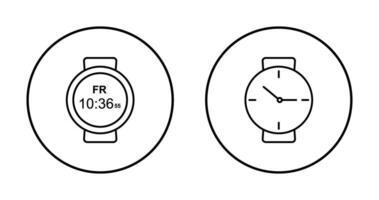 gli sport orologio e polso orologio icona vettore