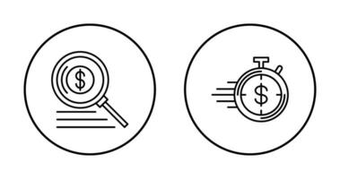 ricerca e Timer icona vettore