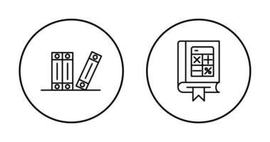 archivio e matematica icona vettore