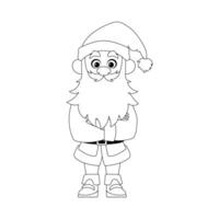 genere e dolce Santa claus, il principale personaggio di il nuovo anno vacanze. colorazione stile vettore