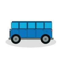 blu autobus isolato su bianca sfondo vettore