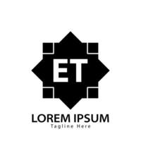 lettera et logo. e t. et logo design vettore illustrazione per creativo azienda, attività commerciale, industria. professionista vettore