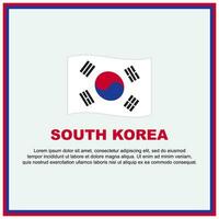 Sud Corea bandiera sfondo design modello. Sud Corea indipendenza giorno bandiera sociale media inviare. Sud Corea bandiera vettore
