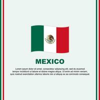 Messico bandiera sfondo design modello. Messico indipendenza giorno bandiera sociale media inviare. Messico cartone animato vettore