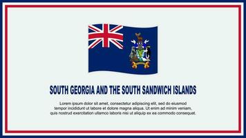 Sud Georgia e il Sud Sandwich isole bandiera astratto sfondo design modello. indipendenza giorno bandiera sociale media vettore illustrazione. bandiera