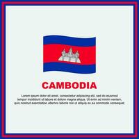Cambogia bandiera sfondo design modello. Cambogia indipendenza giorno bandiera sociale media inviare. Cambogia bandiera vettore