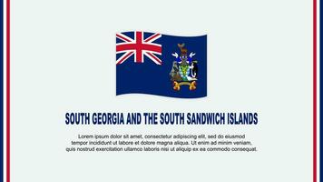 Sud Georgia e il Sud Sandwich isole bandiera astratto sfondo design modello. indipendenza giorno bandiera sociale media vettore illustrazione. cartone animato