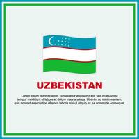 Uzbekistan bandiera sfondo design modello. Uzbekistan indipendenza giorno bandiera sociale media inviare. Uzbekistan bandiera vettore